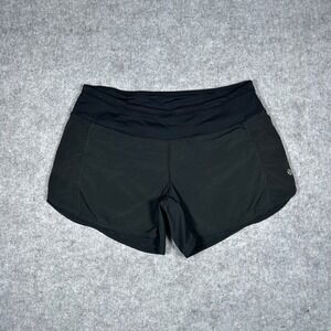 Lululemon Speed Up Shorts 4"Womens 6 Black Running Athletic vented drawstring